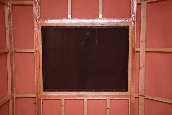 Al Alloy Frame EMI Shielded Window with 60dB Noise Shielding and Black Painting Mesh Treatment