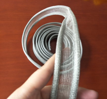 50m Panjang Gasket Konduktif Emi Rf Shielding Monel Material Wire Mesh Untuk Pintu Mri