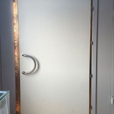 Pintu Terlindung RF Putih dengan Rentang Frekuensi 10 KHz–18 GHz dan Ketebalan Standar atau Kustom 65mm untuk Pelindung Elektromagnetik