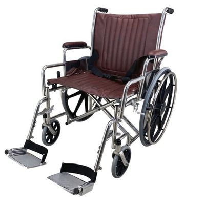 Kursi roda anti-ferrous 460mm dengan tinggi kursi 50 cm, ideal untuk pusat pencitraan medis