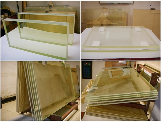12mm Ketebalan X Ray Lead Glass dengan Smooth Edge Tipe Disesuaikan
