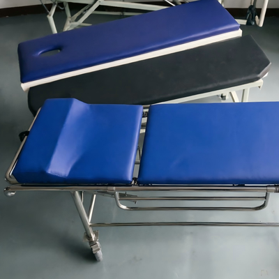 Stretcher Transfer MRI Non Magnetic dengan 240 kg beban maksimum dan 4 pegangan ergonomis untuk transportasi pasien yang aman