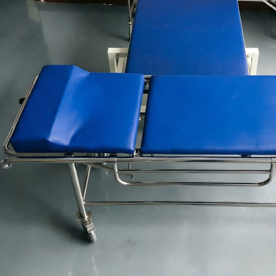 8 Kg Stretcher Non-Magnetic Ringan dengan Backrest yang Bisa Disesuaikan dan Permukaan Waterproof untuk Kompatibilitas MRI
