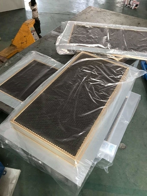 Emc Emi Honeycomb Vent Panel Bahan Inti Stainless Steel Untuk Ruang Perisai Rf